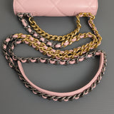 Chanel Chanel 19 Wallet on Chain | Pink Lambskin Multicolored Hardware-details