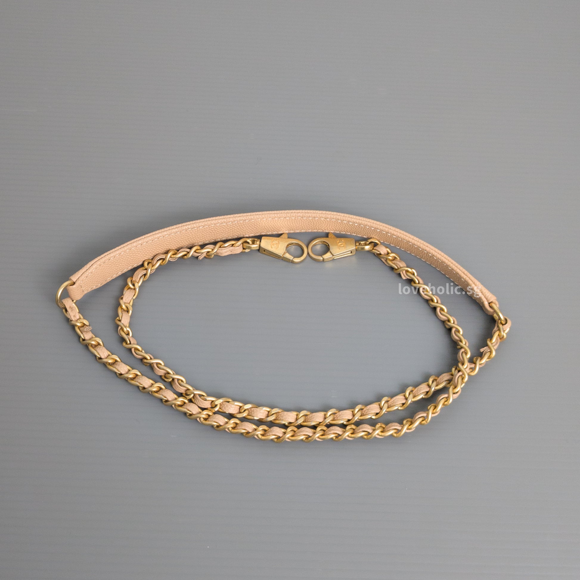 Chanel Coco Handle Small | Beige Caviar Gold Hardware-details