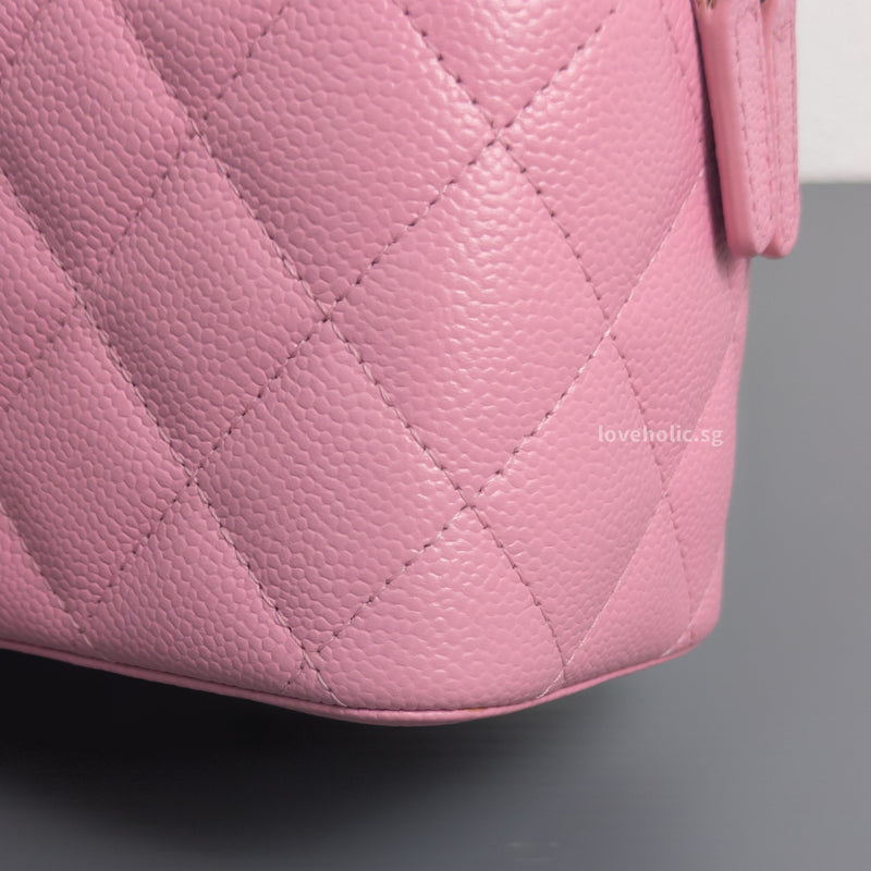 Top Handle Vanity On Chain "Pick Me Up" 22S | Pink Caviar Brushed Gold Hardware