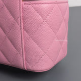 Top Handle Vanity On Chain "Pick Me Up" 22S | Pink Caviar Brushed Gold Hardware