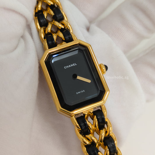 Chanel Vintage Premiere Watch 1987 Size L | 24K Gold Hardware-model