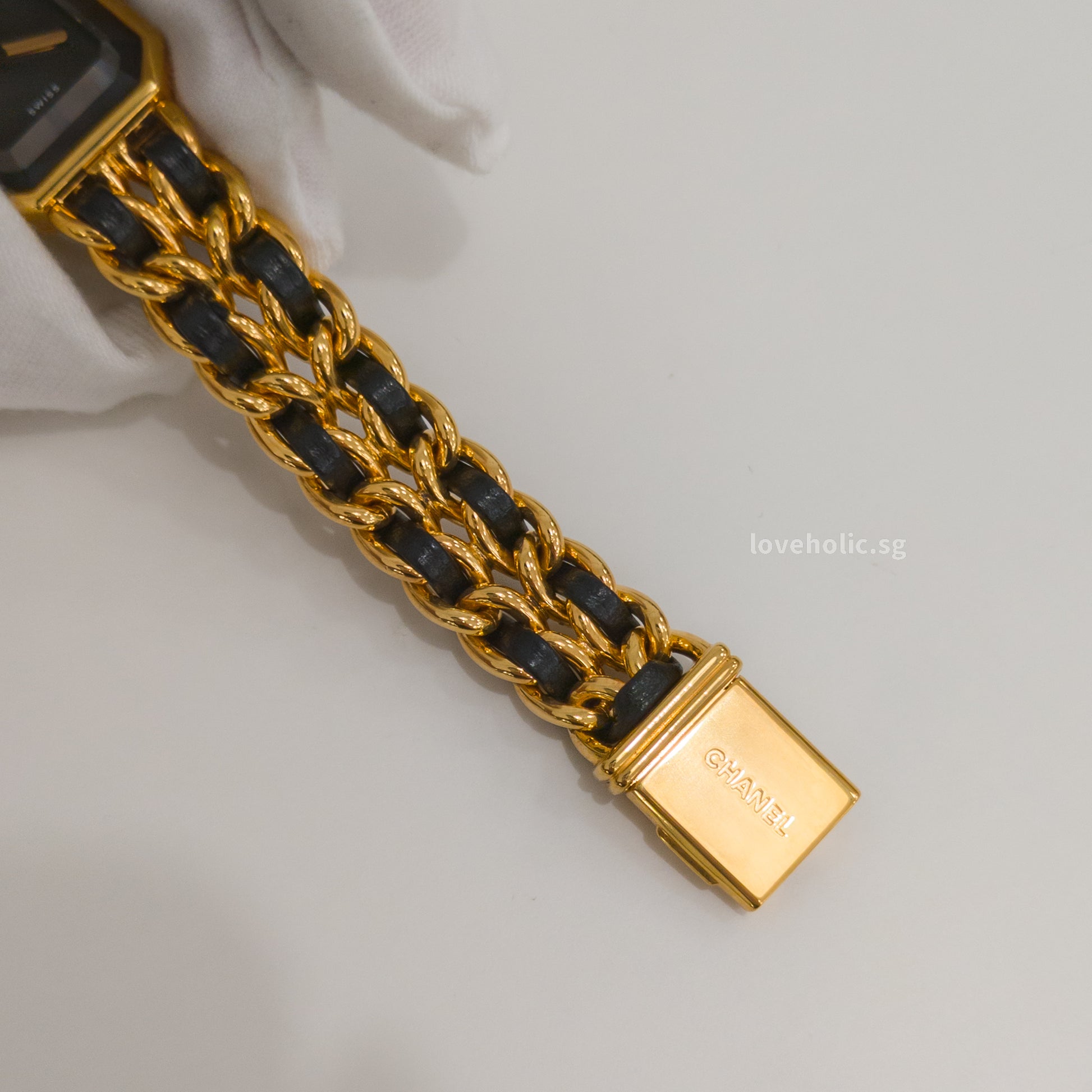 Chanel Vintage Premiere Watch 1987 Size L | 24K Gold Hardware-back