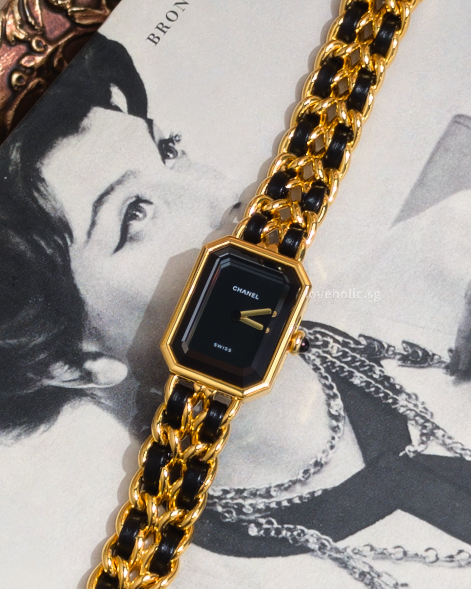 Chanel Vintage Premiere Watch 1987 Size S | 24K Gold Hardware-front