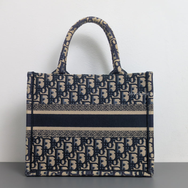 Tote Bag Small | Blue Dior Oblique Embroidery