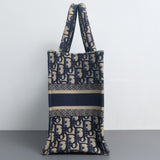 Tote Bag Small | Blue Dior Oblique Embroidery