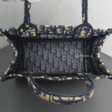 Tote Bag Small | Blue Dior Oblique Embroidery