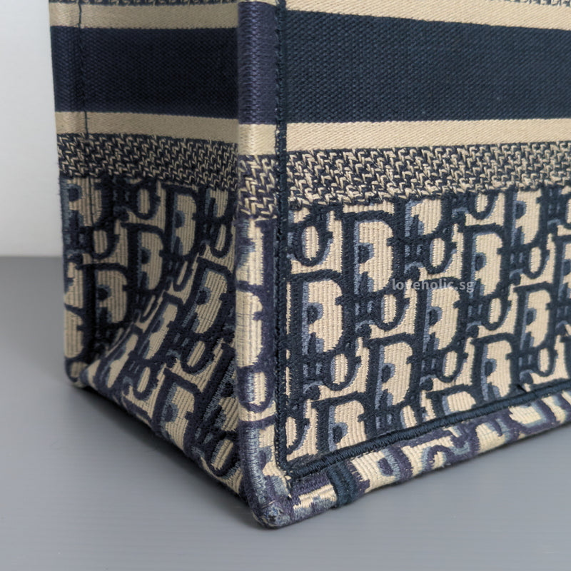 Tote Bag Small | Blue Dior Oblique Embroidery
