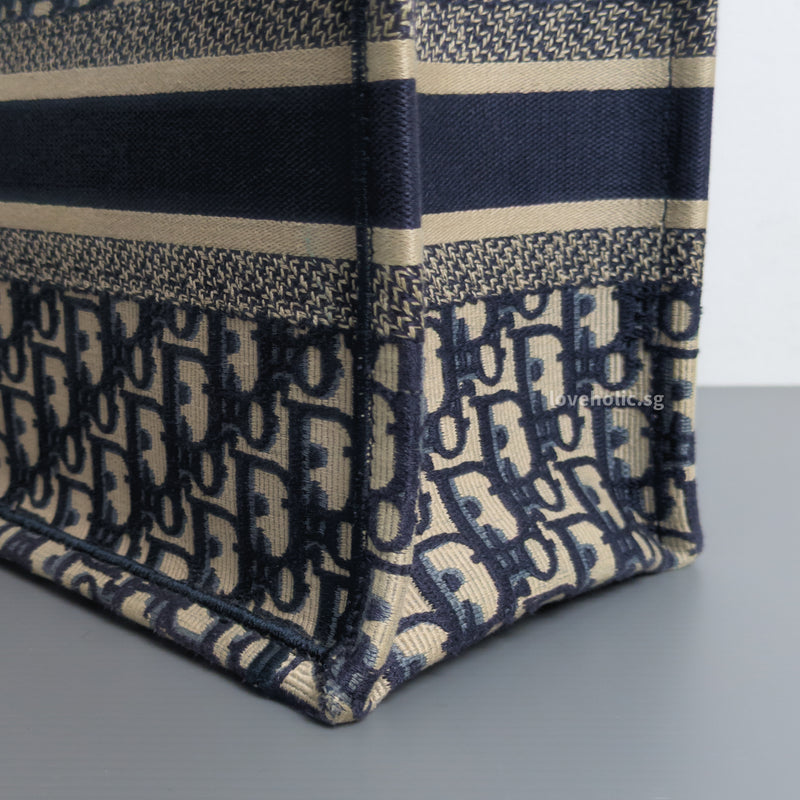 Tote Bag Small | Blue Dior Oblique Embroidery