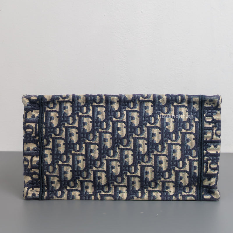 Tote Bag Small | Blue Dior Oblique Embroidery