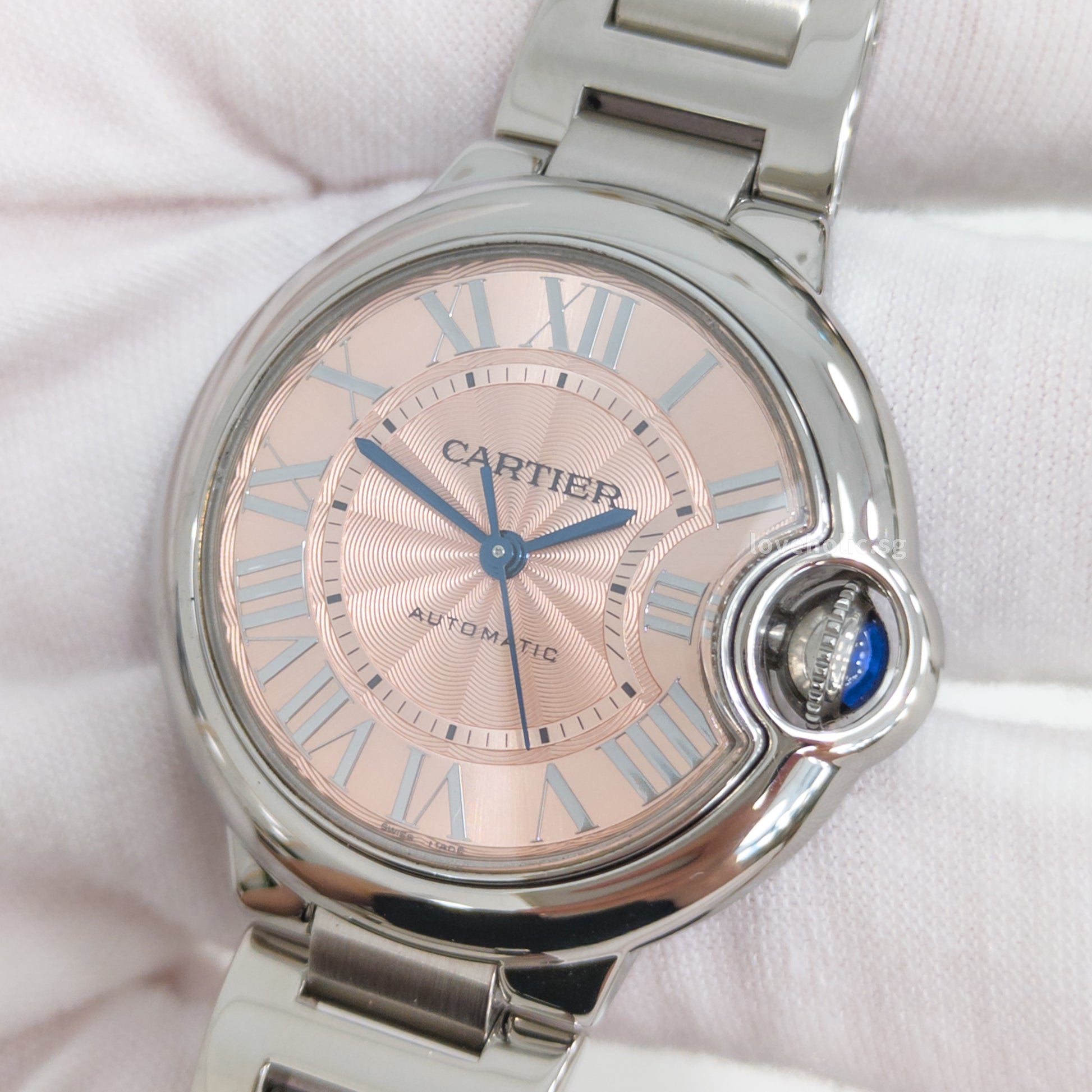 Cartier Balloon Bleu Steel WSBB0046 | Pink Dial -model