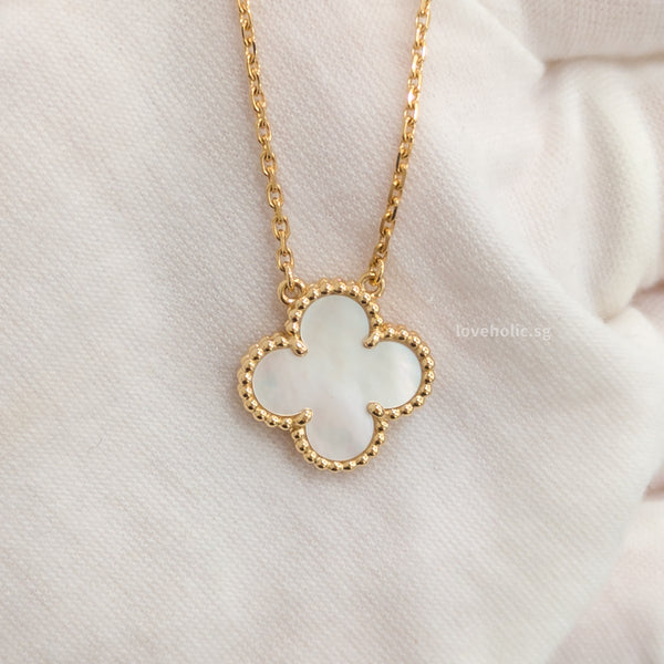 Van Cleef & Arpels VCA Vintage Alhambra Necklace Mother of Pearl 18K Gold-model