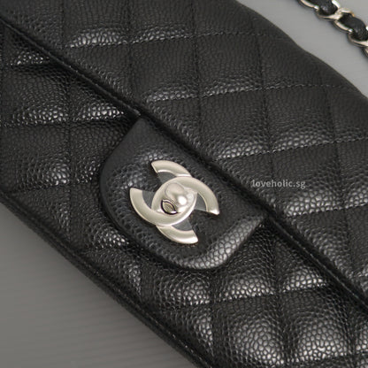 Chanel Mini Rectangle 18S Black Caviar Silver Hardware-details