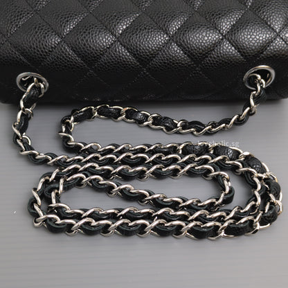 Chanel Mini Rectangle 18S Black Caviar Silver Hardware-details