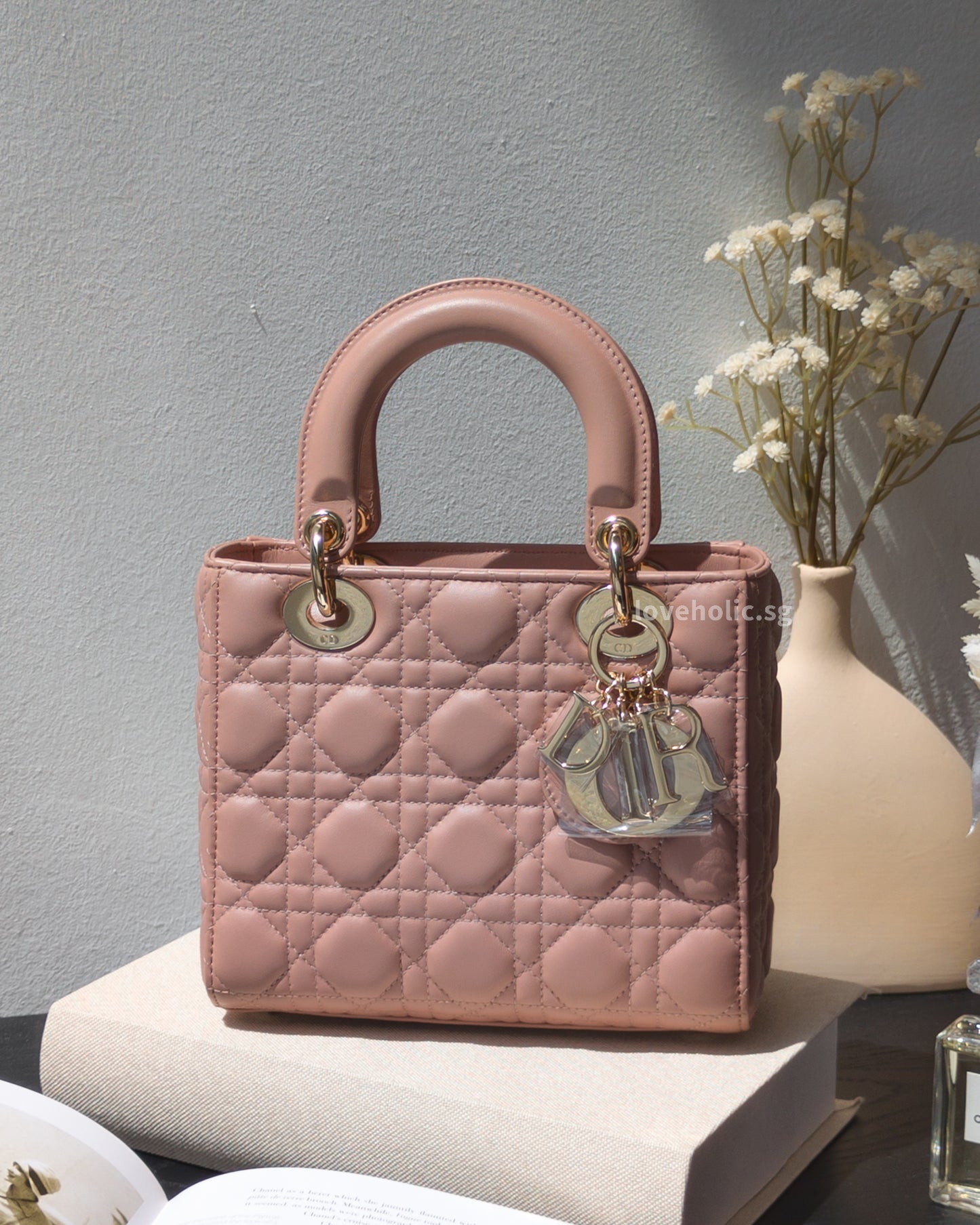 Dior My ABC Lady Dior Small | Blush  Lambskin Light Gold Hardware-front