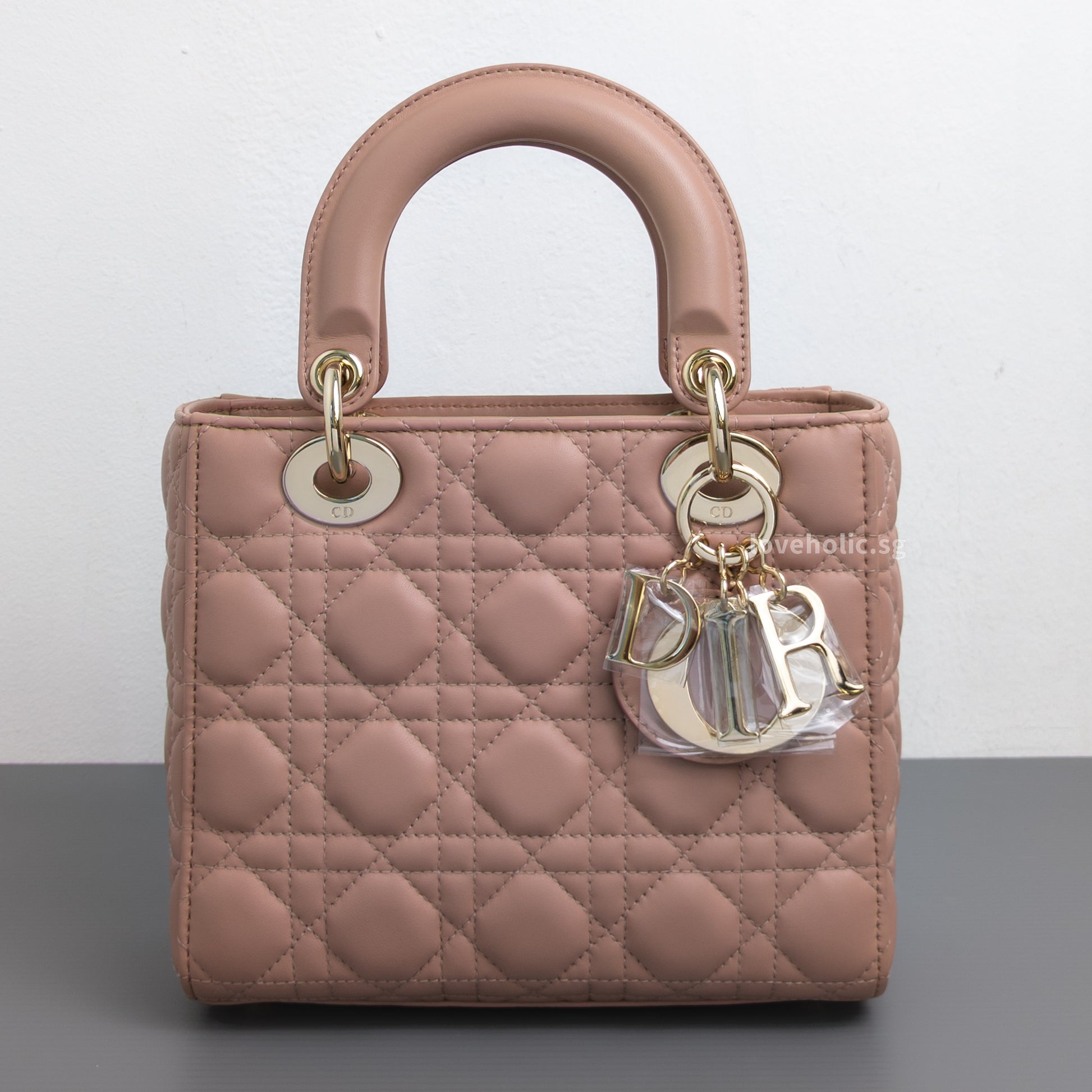 Dior My ABC Lady Dior Small | Blush  Lambskin Light Gold Hardware-front1