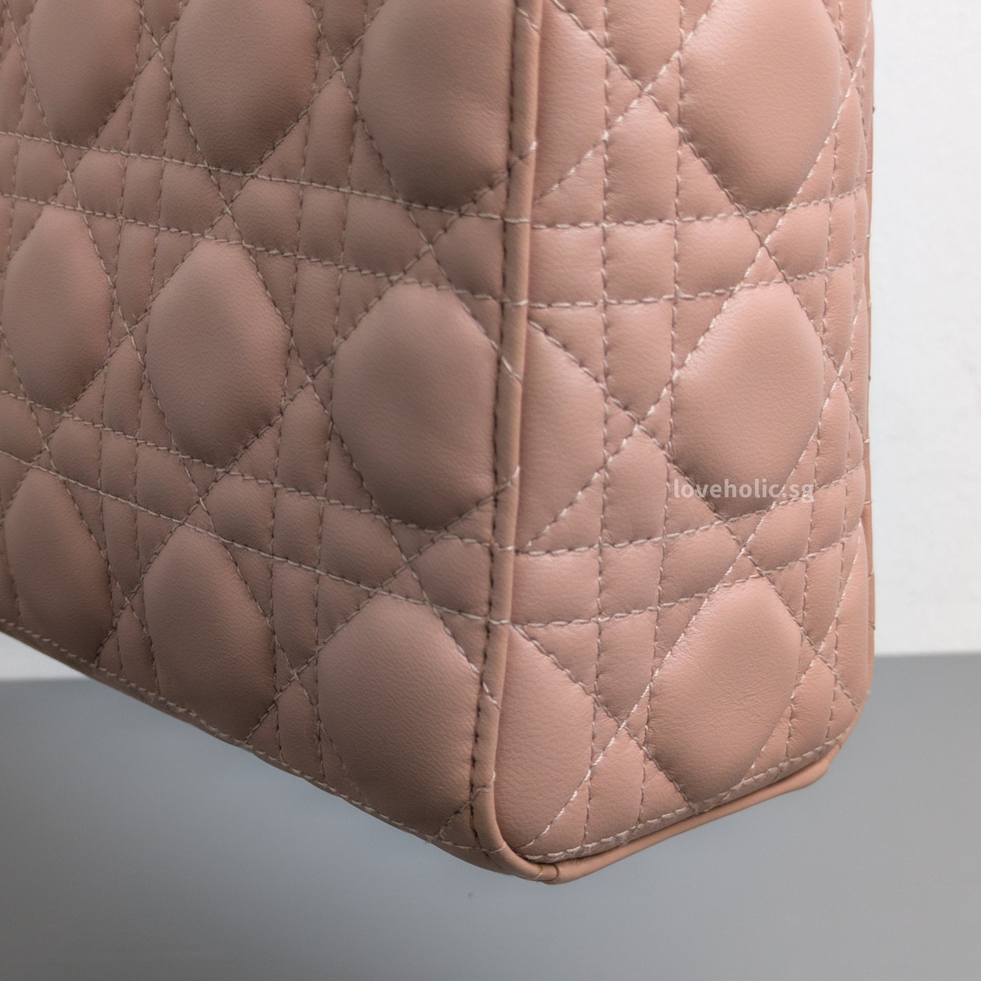 Dior My ABC Lady Dior Small | Blush  Lambskin Light Gold Hardware-details