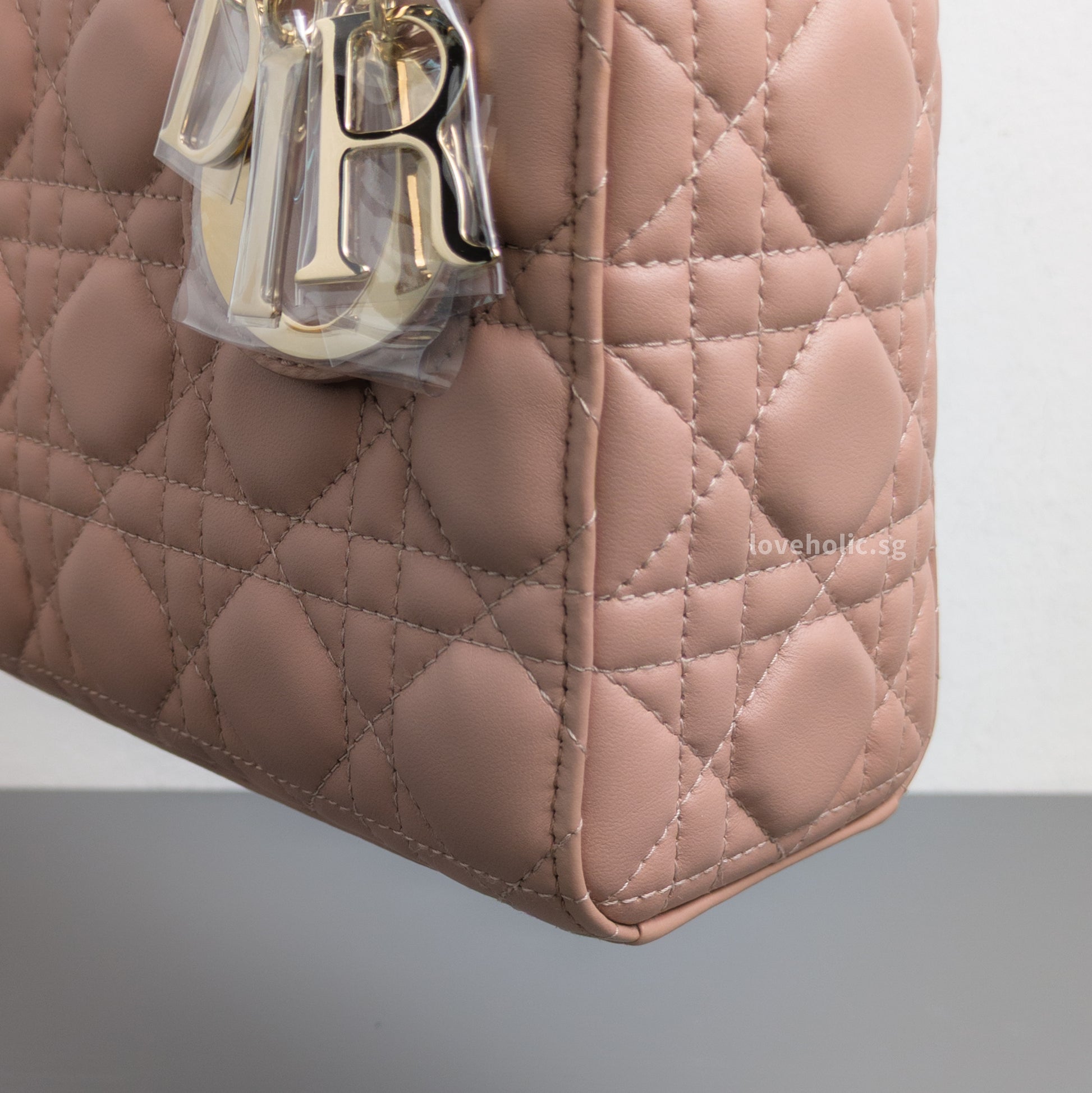Dior My ABC Lady Dior Small | Blush  Lambskin Light Gold Hardware-details