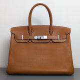 Hermes Birkin Retourne 30 | Gold Togo Palladium Hardware-front1