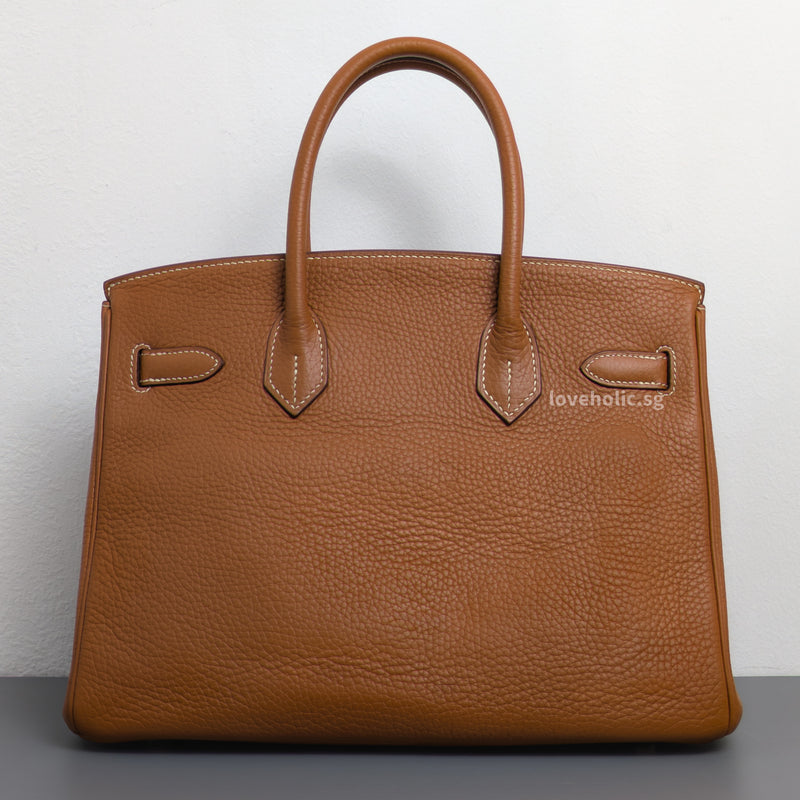 Hermes Birkin Retourne 30 | Gold Togo Palladium Hardware-back