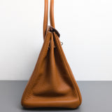 Hermes Birkin Retourne 30 | Gold Togo Palladium Hardware-side