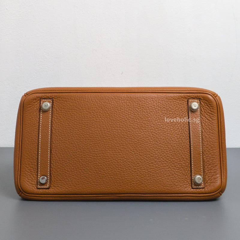 Hermes Birkin Retourne 30 | Gold Togo Palladium Hardware-details