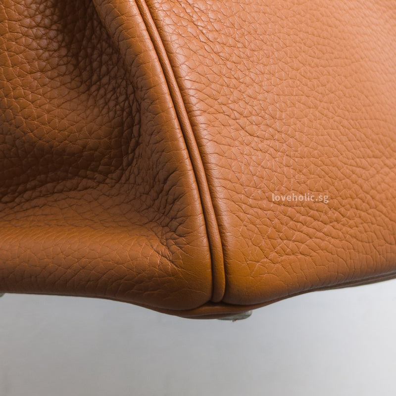 Hermes Birkin Retourne 30 | Gold Togo Palladium Hardware-details