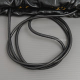 Chanel 22 Bag Mini | Black Shiny Calfskin Brushed Gold Hardware-details