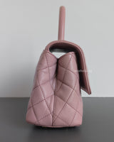 Coco Handle Small | 24A Light Pink Caviar Light Gold Hardware