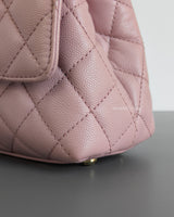 Coco Handle Small | 24A Light Pink Caviar Light Gold Hardware