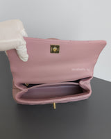 Coco Handle Small | 24A Light Pink Caviar Light Gold Hardware