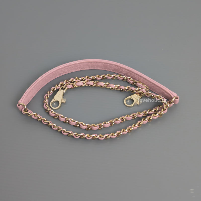Chanel Coco Handle Small | 24A Light Pink Caviar Light Gold Hardware-details