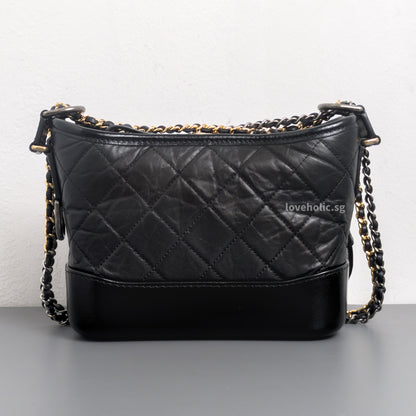 Chanel Gabrielle Hobo Small | Black Calfskin Multicolored Hardware-back