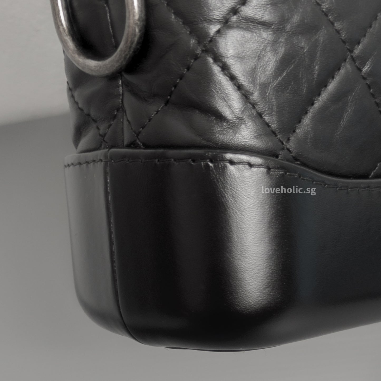 Chanel Gabrielle Hobo Small | Black Calfskin Multicolored Hardware-details