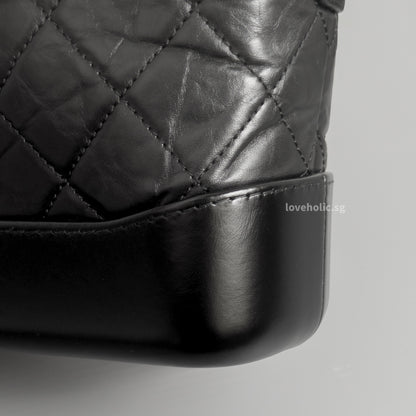 Chanel Gabrielle Hobo Small | Black Calfskin Multicolored Hardware-details