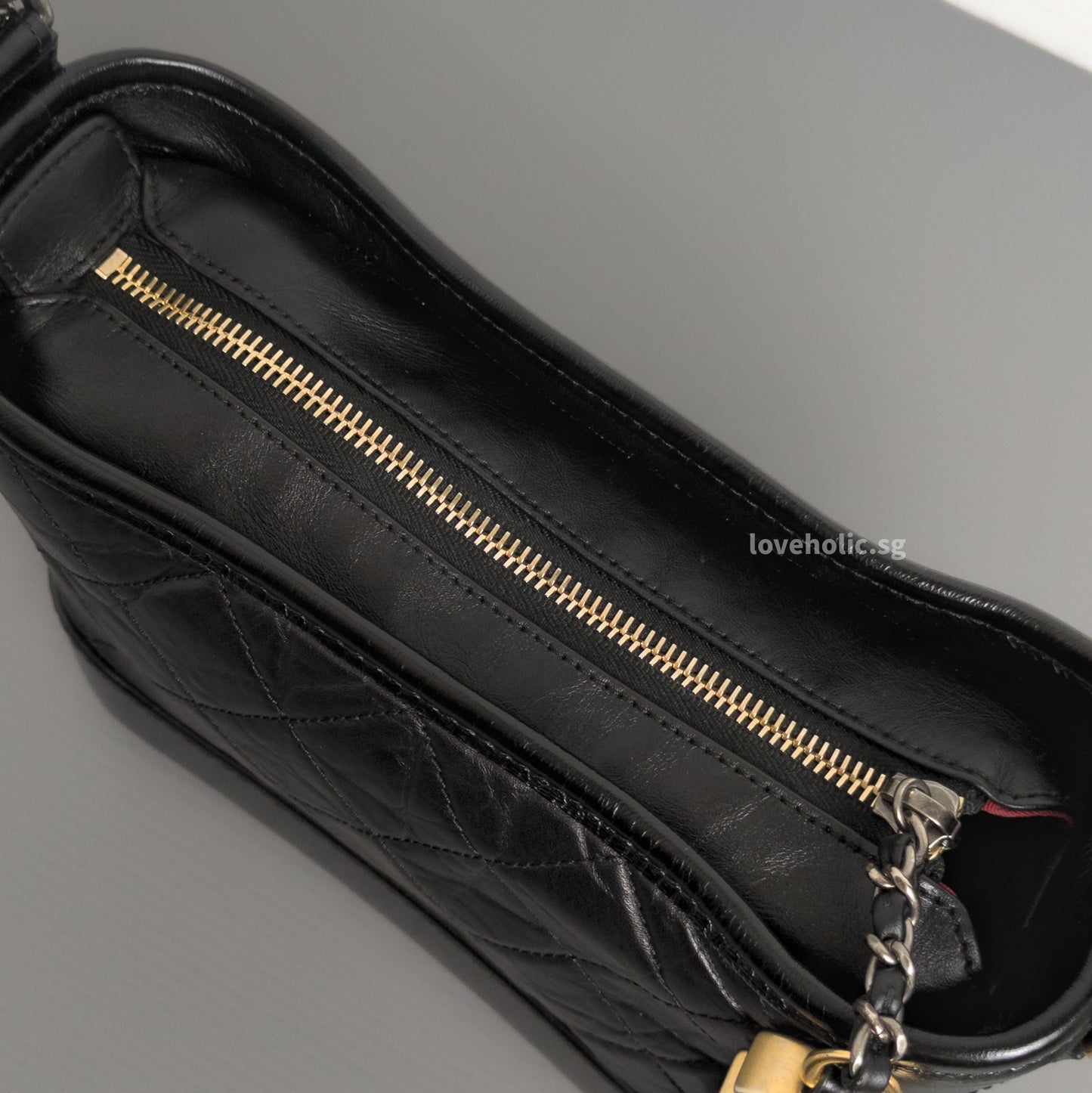 Chanel Gabrielle Hobo Small | Black Calfskin Multicolored Hardware-details