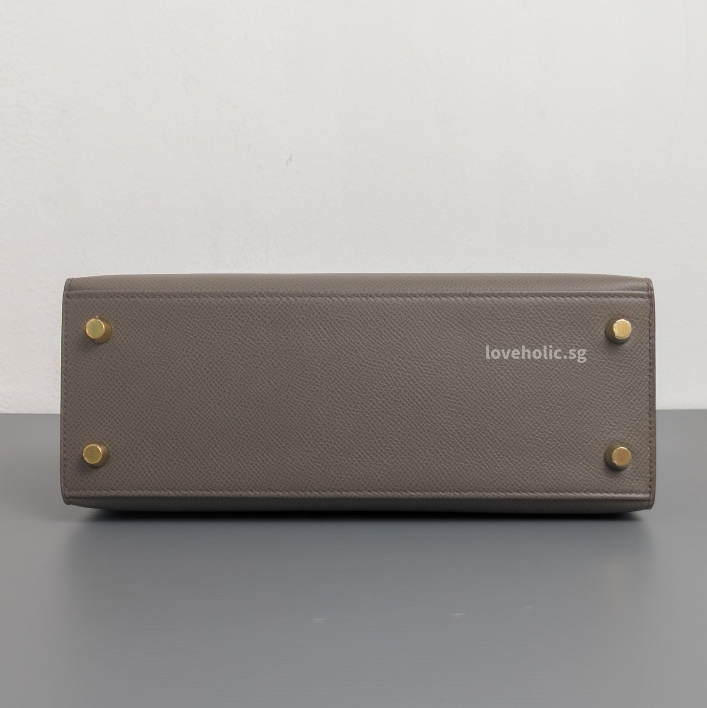 Hermes Kelly Sellier 25 | Gris Etain Epsom Gold Hardware-details