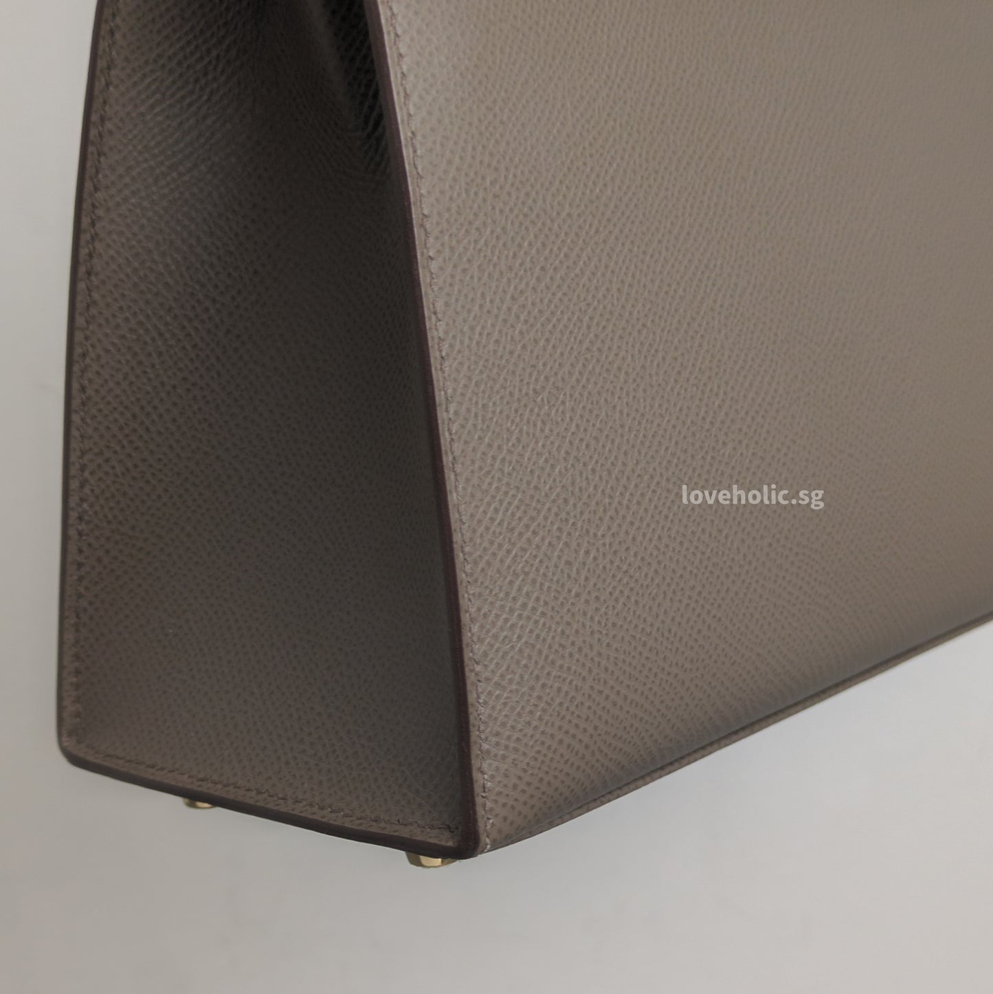 Hermes Kelly Sellier 25 | Gris Etain Epsom Gold Hardware-details