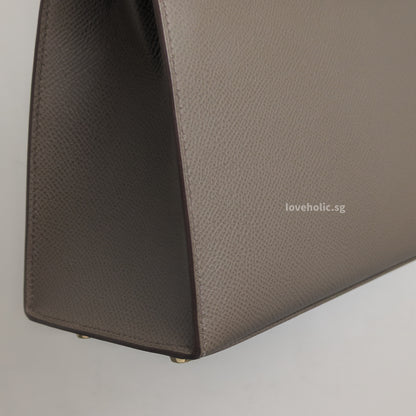 Hermes Kelly Sellier 25 | Gris Etain Epsom Gold Hardware-details