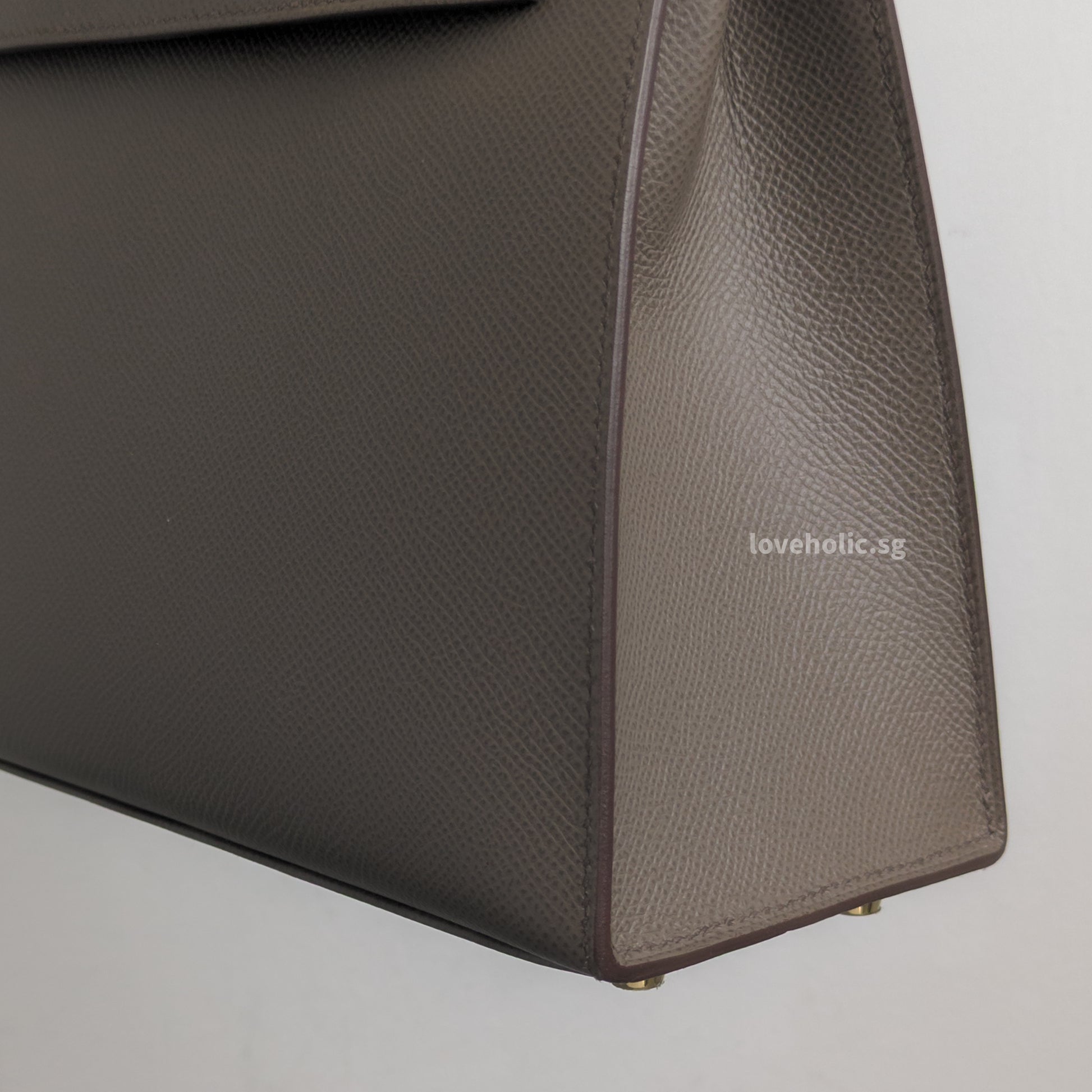 Hermes Kelly Sellier 25 | Gris Etain Epsom Gold Hardware-details