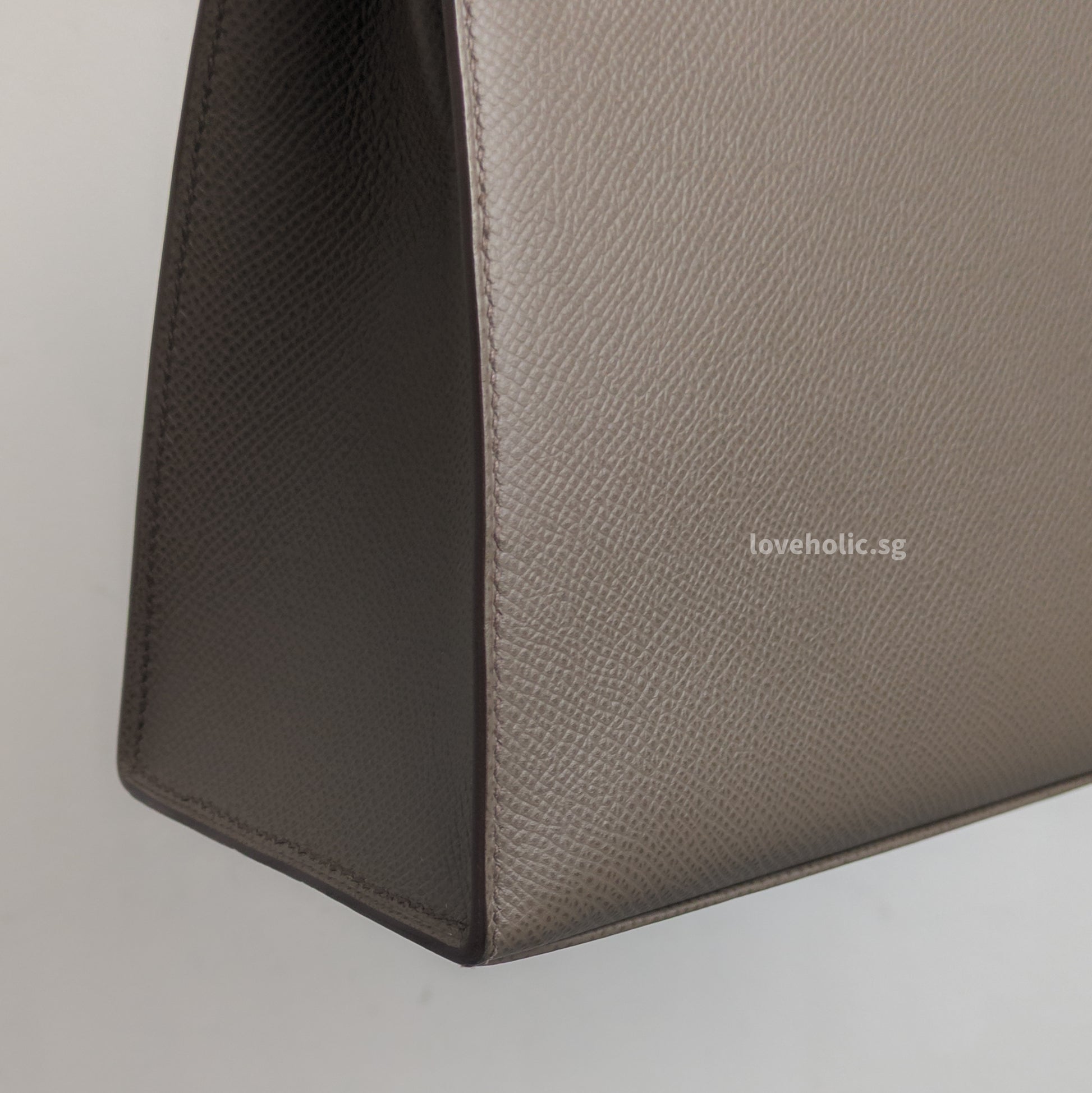 Hermes Kelly Sellier 25 | Gris Etain Epsom Gold Hardware-details