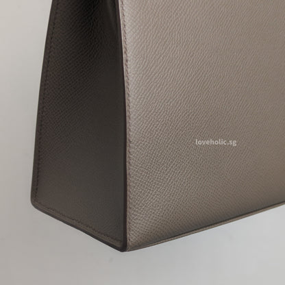 Hermes Kelly Sellier 25 | Gris Etain Epsom Gold Hardware-details