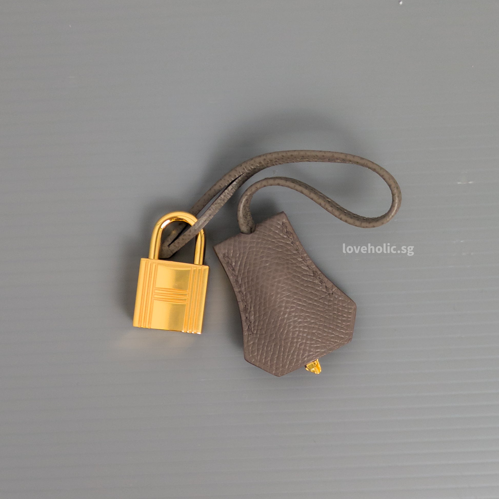 Hermes Kelly Sellier 25 | Gris Etain Epsom Gold Hardware-details