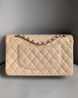 Chanel Classic Flap Medium | Beige Claire Caviar Gold Hardware-back