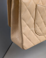 Chanel Classic Flap Medium | Beige Claire Caviar Gold Hardware-details