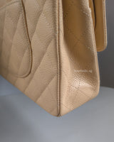 Chanel Classic Flap Medium | Beige Claire Caviar Gold Hardware-details
