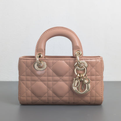 Dior Lady D-Joy Micro | Blush Lambskin Light Gold Hardware-front1