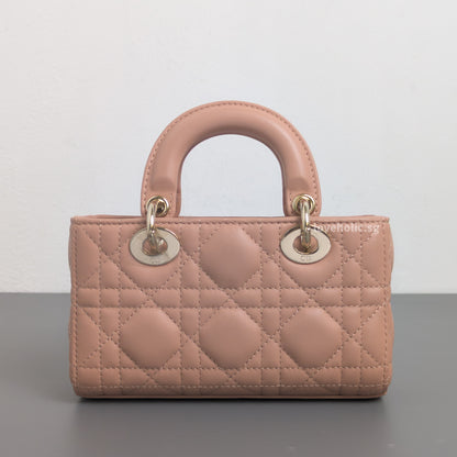 Dior Lady D-Joy Micro | Blush Lambskin Light Gold Hardware-back
