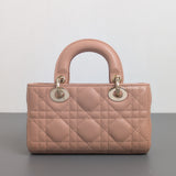 Dior Lady D-Joy Micro | Blush Lambskin Light Gold Hardware-back