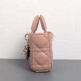 Dior Lady D-Joy Micro | Blush Lambskin Light Gold Hardware-side