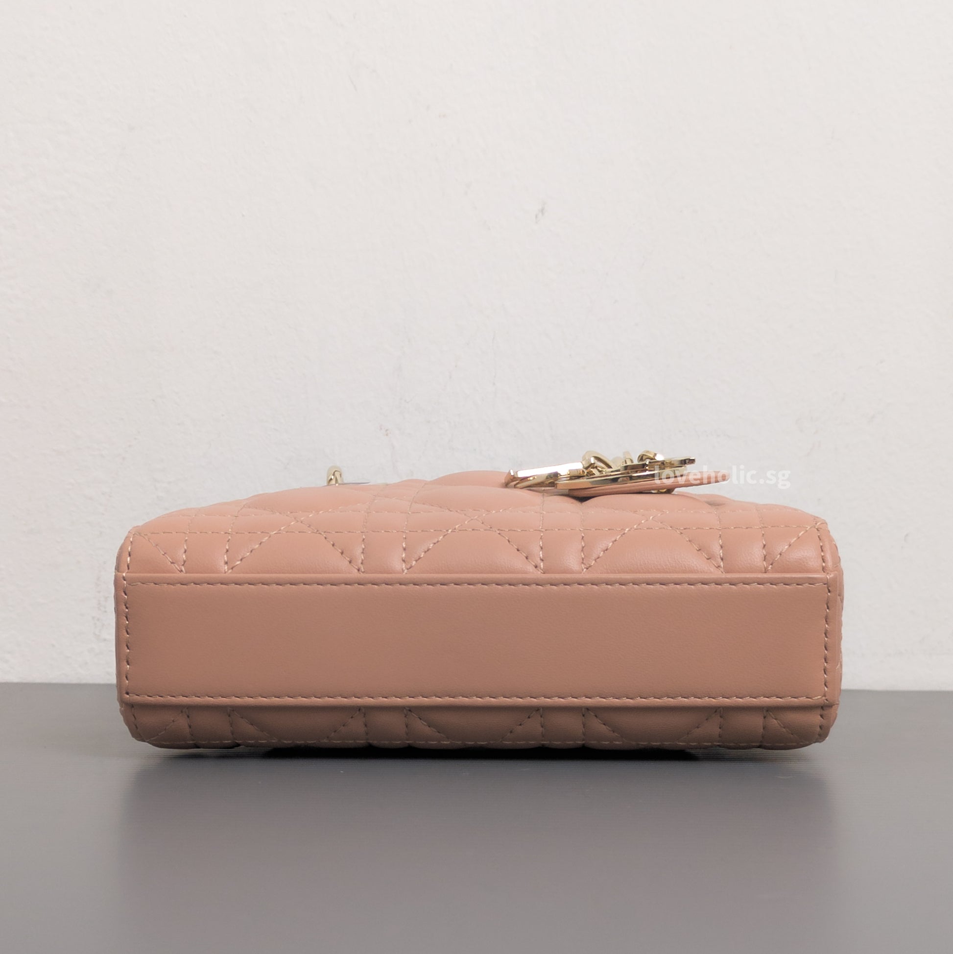 Dior Lady D-Joy Micro | Blush Lambskin Light Gold Hardware-details